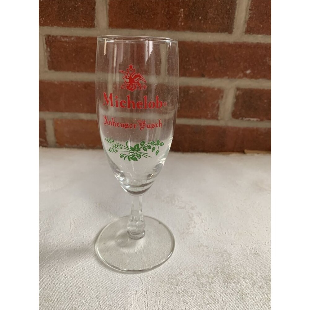 Vtg Anheuser‎ Busch Michelob Beer Stemmed Glass flute